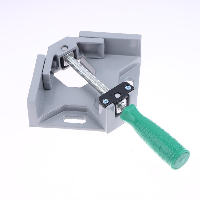1/2 Pezzi Morsetto ad Angolo Retto a 90 Gradi Saldatura Morsetti ad Angolo Supporto Lavorazione del Legno Cornice per Foto Vetro Strumento Morsetto Mascella Oscillante Regolabile