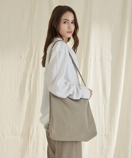 210Edit Pleated Tote Bag_Zd2Bg061_Beg