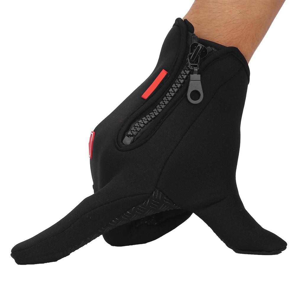 Unisex Outdoor Warm Winter Full Fingers Gloves Screen Touch Sports Mitten (S)