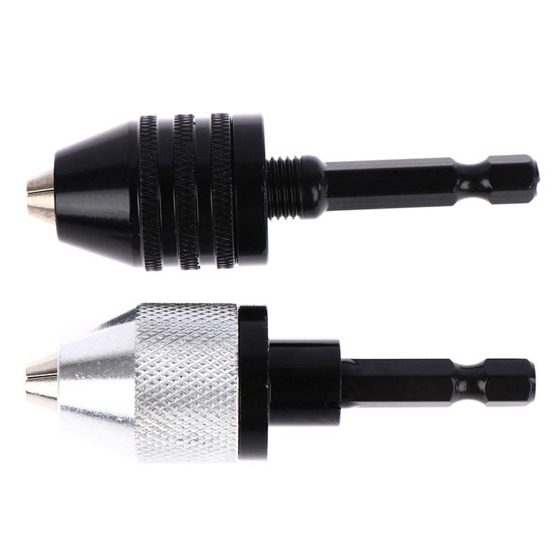1/4'' Hex Shank Keyless Drill Chuck Quick Change Adapter Converter Drill Adapter