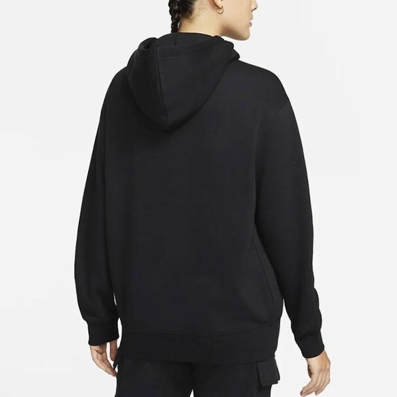 Nike Sport Casual Pullover Fleece Hoodie Women Tops Black DJ7669-010