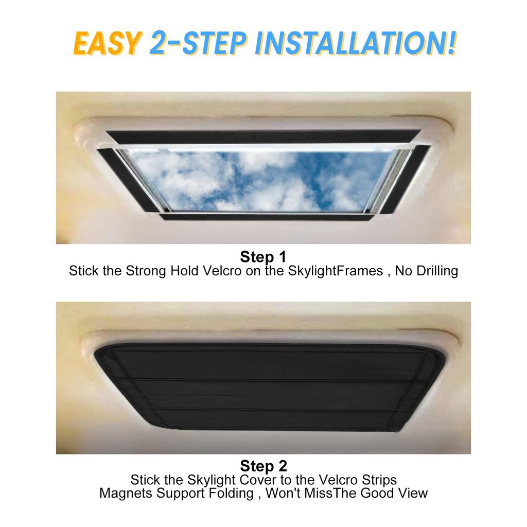 RV Vents Skylight Insulator Cover Waterproof Blackout Covers, For Campers Travel Trailers Foldable Sun Shade 41cm X