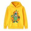 Kids Boys Girls Hoodie Sweatshirt, Cute 3D Cartoon Green Alien Print Long Sleeve Casual Pullover Hooded Top for Toddlers School Daily Wear