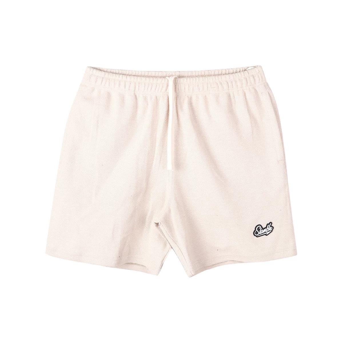 Slamble Organic Cotton Men and Women All-Matching Trendy Shorts L бежевый