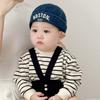 Adjustable Baby Brimless Hat Letter Embroidered Landlord Cap Cute Children Melon Beanie  Unisex