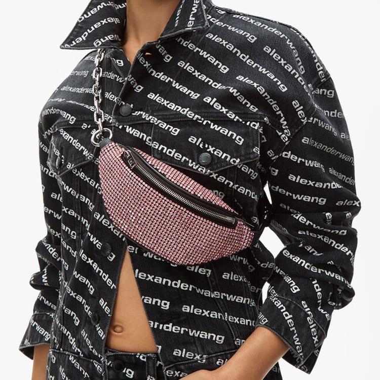 Alexander Wang Attica Sheepskin Shoulder Bag, Crossbody Bag, Fanny Pack Mini Women's Pink 20121F13M671