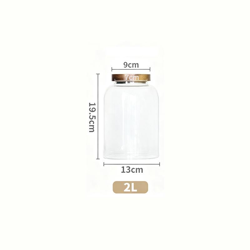 High Borosilicate Glass Sealed Jar Large Capacity Home Tea Coffee Storage Container Kitchen Organizing Jar