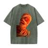 Mouthwashing Graphic Tshirt Retro Hip Hop Fashion T-shirt Men Women Short Sleeve Clothes Cotton Oversized T Shirt Washed Tees