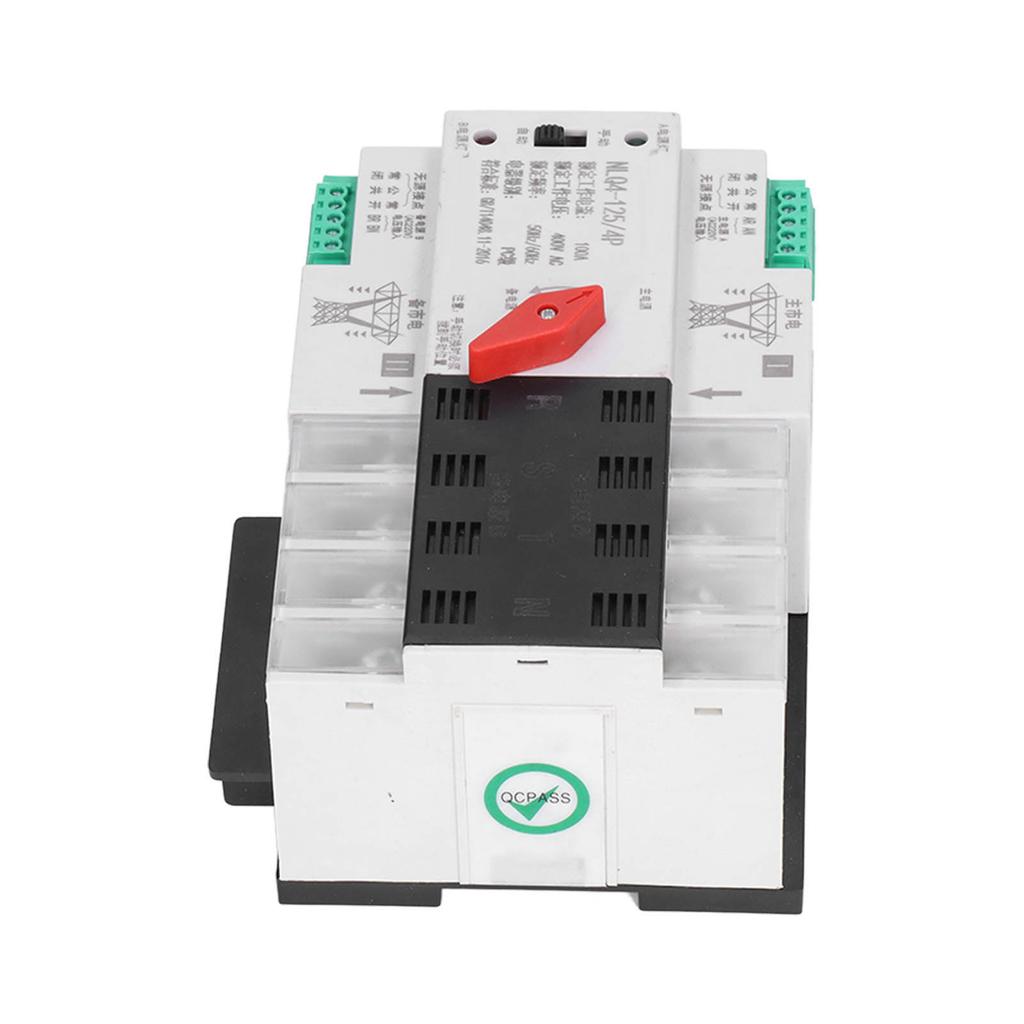 Dual Power Automatic Transfer Switch Millisecond Controller with Cover NLQ4‑125/4P 100A 400V AC