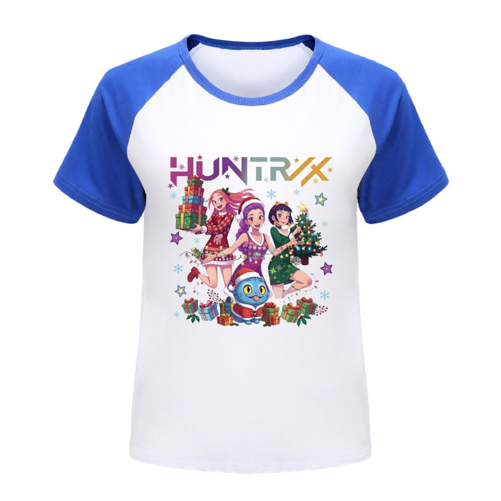 5084 Barn Flickor Jul Nyår Rumi Zoey Mira Tryck Raglan Kortärmad T-shirt