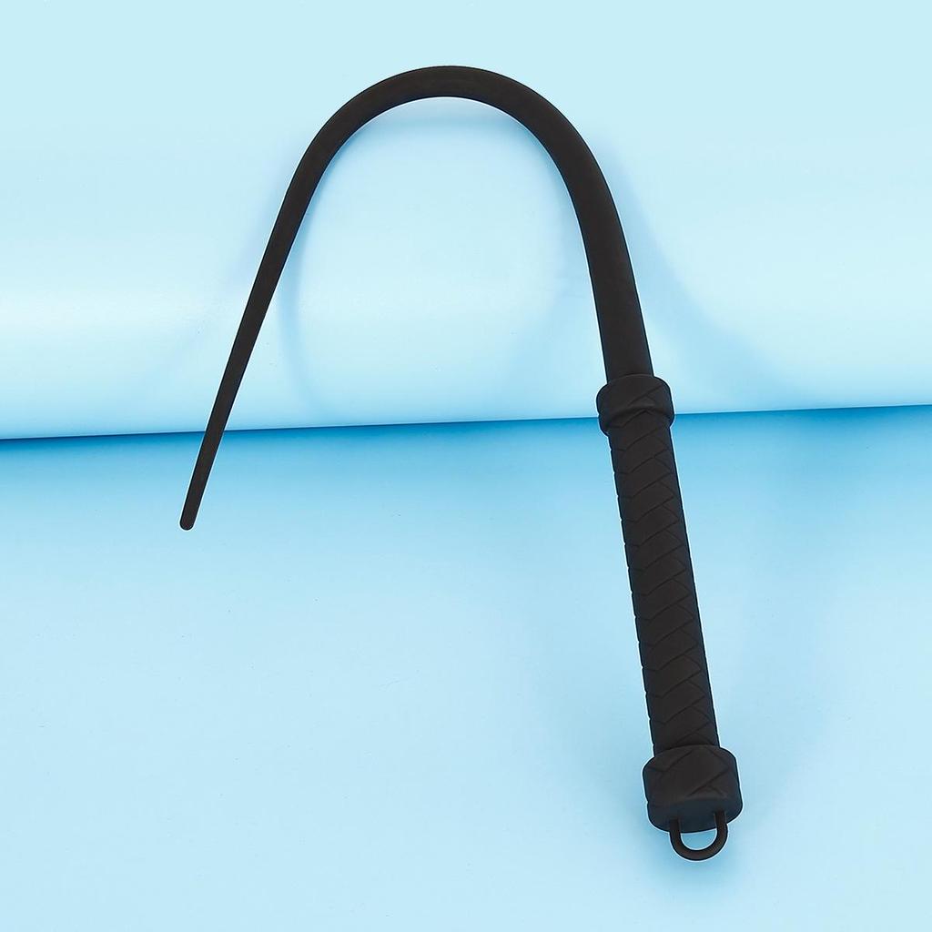 Silicone & Leather Horsewhip for Training and Flirting