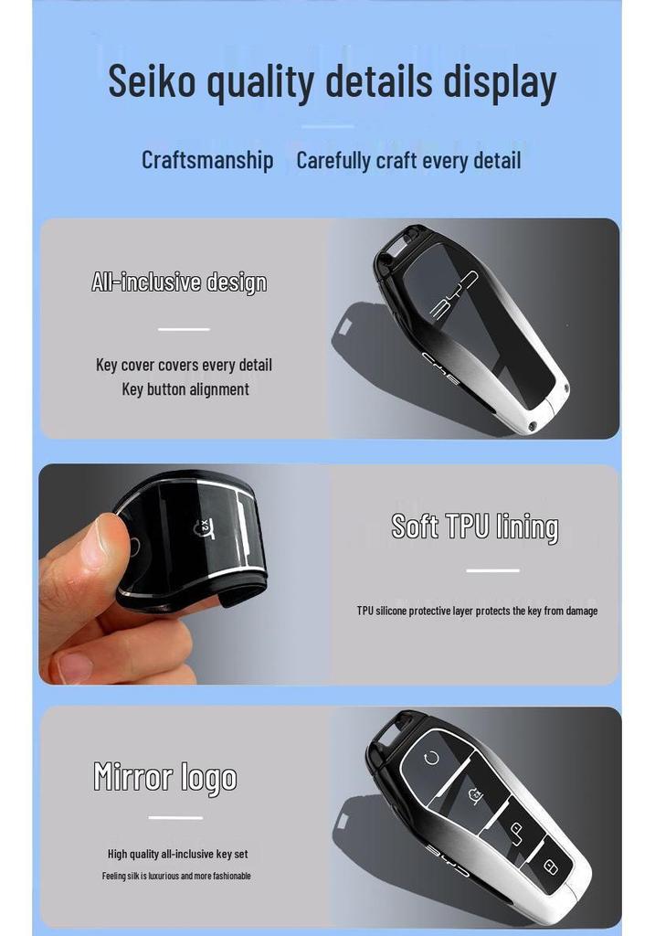 BYD Sea Lion 06dmi/ev Metal Key Case - Full Protection Shell
