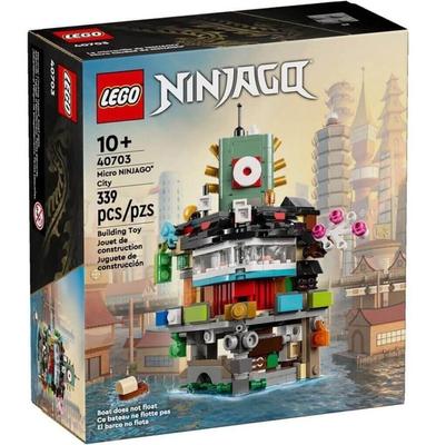 LEGO NINJAGO Micro City Bauset 40703 Modulares Ziegel-Teehaus mit Sushi-Bar Kompatibel mit anderen Micro-Sets Alter - 5-stöckig - - 10+