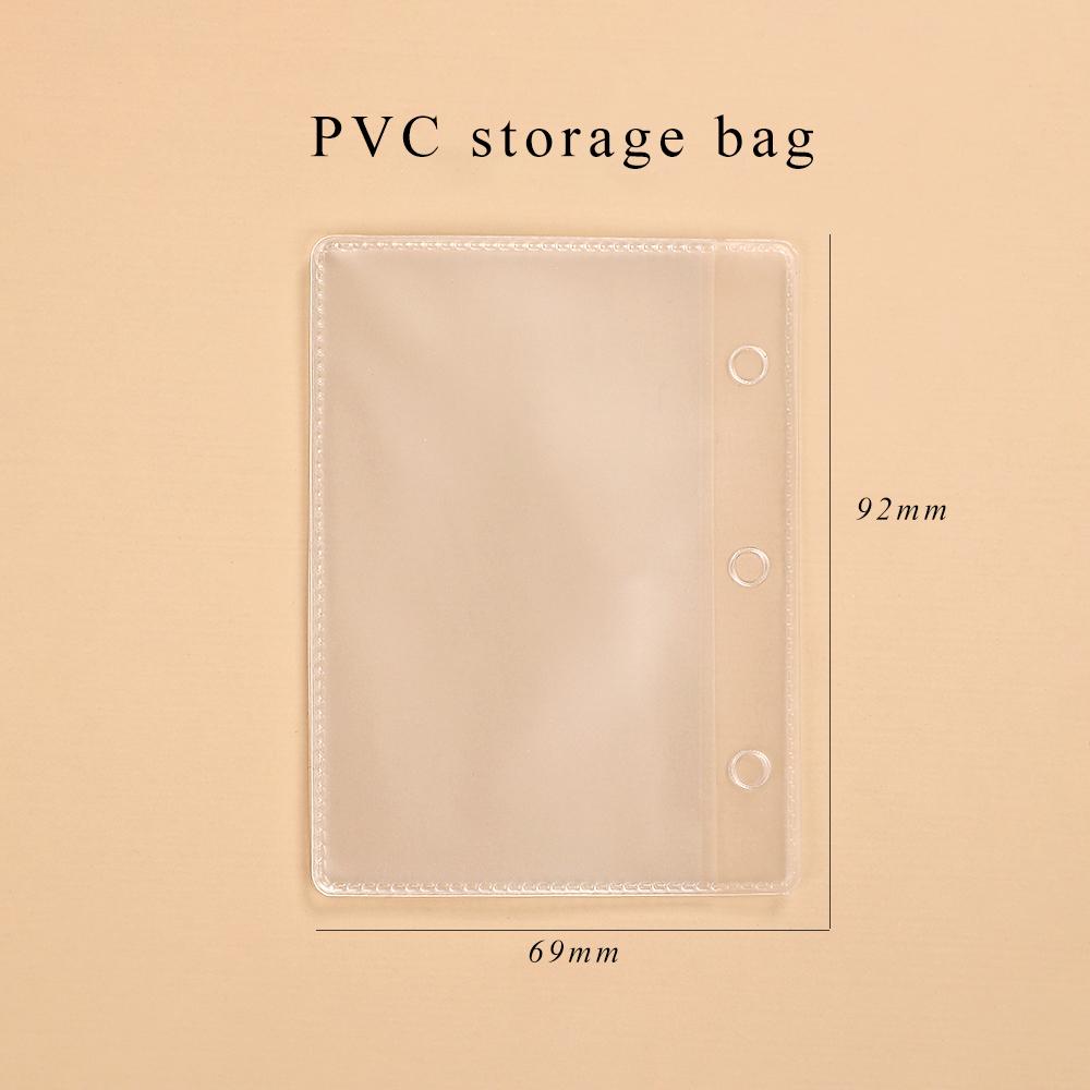 JIANWU Creative Cute Transparent 3 Ring Mini Loose-leaf Hand Book Student Portable Notebook Ring Binder Kawaii School Supplies