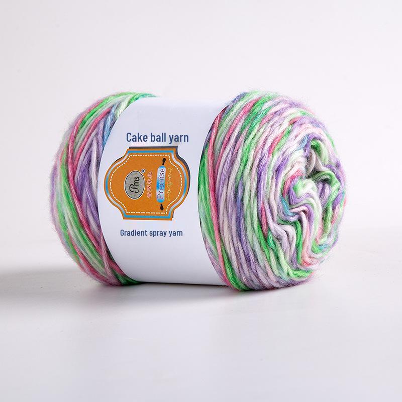 Hand-Dyed Rainbow Flock Yarn for DIY Knitting – Perfect for Scarves, Hats & Sweaters