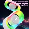 Portable Bluetooth Speaker: Outdoor Wireless Subwoofer with Heavy Bass, High Volume, and Cool Colored Lights
