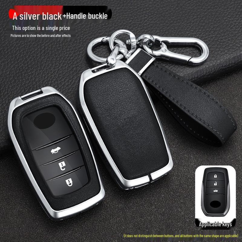 Toyota RAV4 Smart Key Zinc Alloy Leather Protective Case