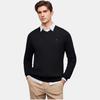 Tommy Hilfiger Solid Color Crew Neck Pullover Sweater Men sweater Black 78B9263-012
