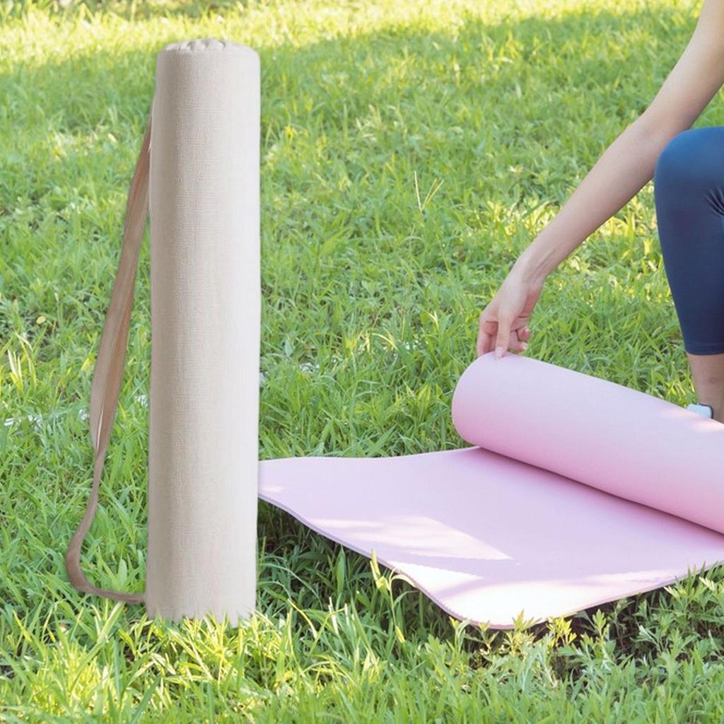 Canvas Yoga Mat Holder Organizer for Gym Use with Adjustable Strap
