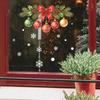 Painted Bow-shaped Light Bulbs, Pine Branches, Snowflakes, Balcony, Glass Windows, Home Decoration, Window Stickers