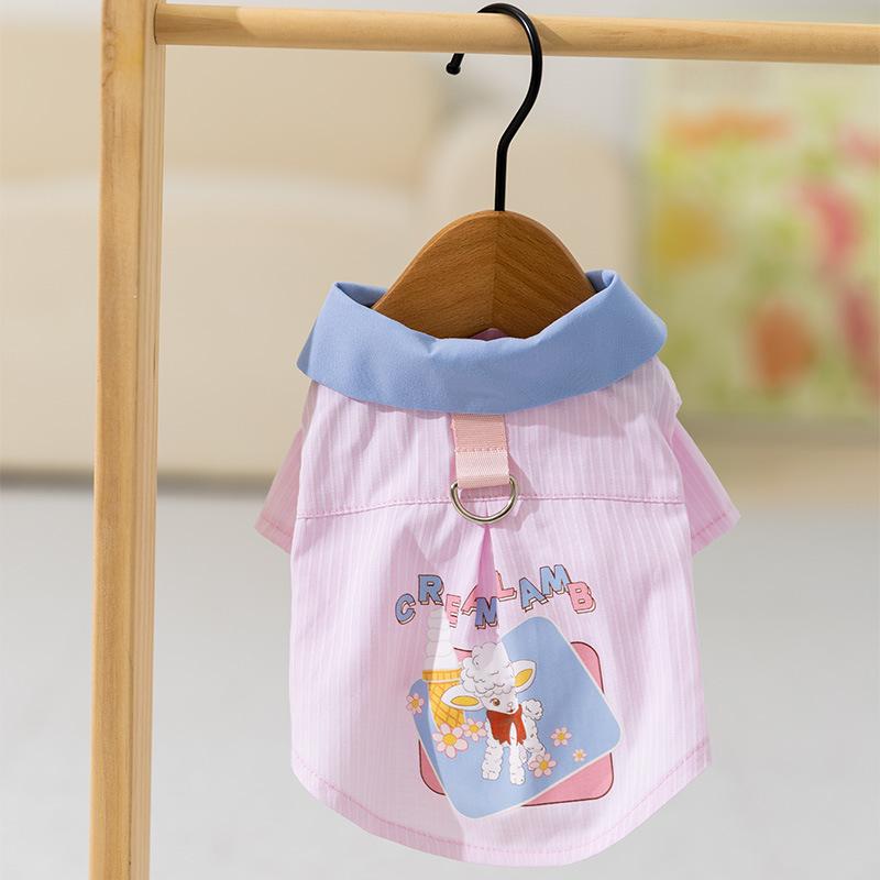 

25 years of new summer pet clothing striped small and medium-sized dog Pomeranian Teddy thin two-legged cat and dog clothes XL (recommended weight 11-7.5kg)