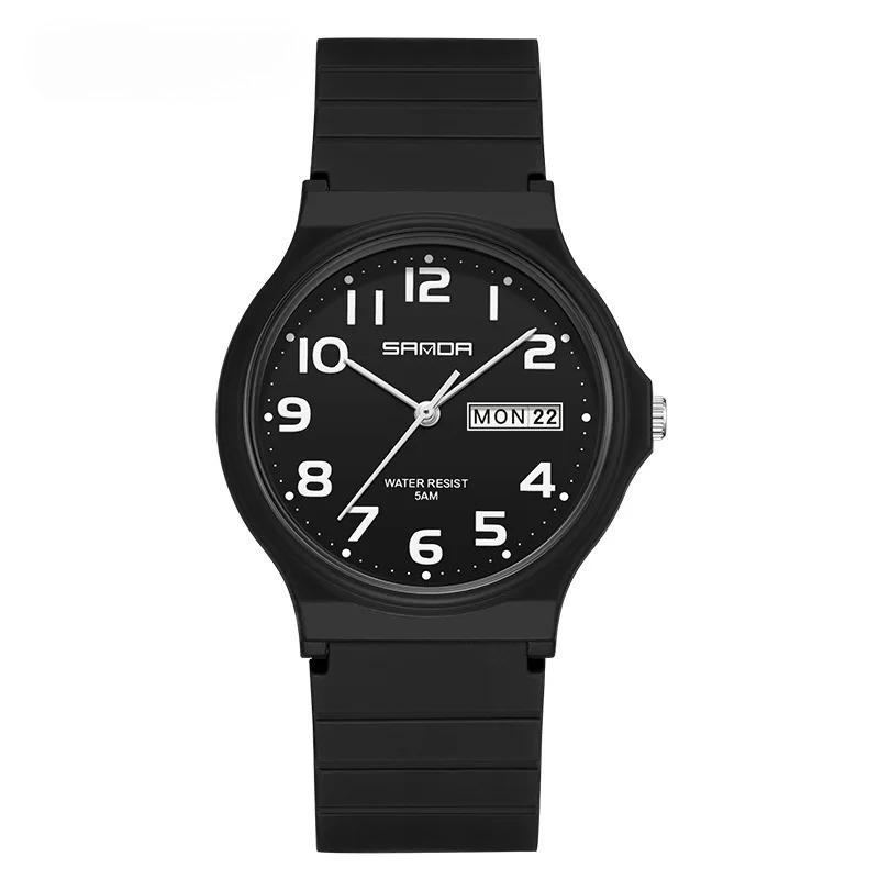 

Fashion Quartz Watches Students Soft TPU Strap Water Resistant Calendar Children Luminous Sports Girls Wristwatch