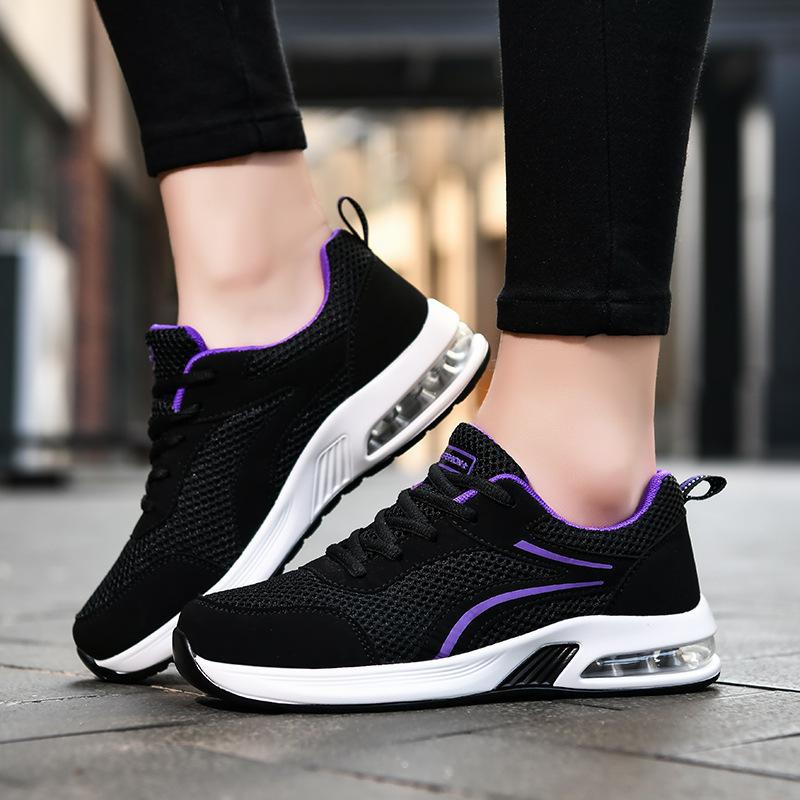 Breathable mesh sports shoes women's air cushion shock absorption women's shoes middle-aged and elderly mothers mesh air cushion women's shoes wa