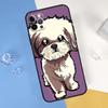 Cartoon Shih Tzu Dog Phone Case For iPhone 16 Pro Max 13 12 Mini 11 14 15 Pro Max XR 16 15 Plus 16e Cover Shell