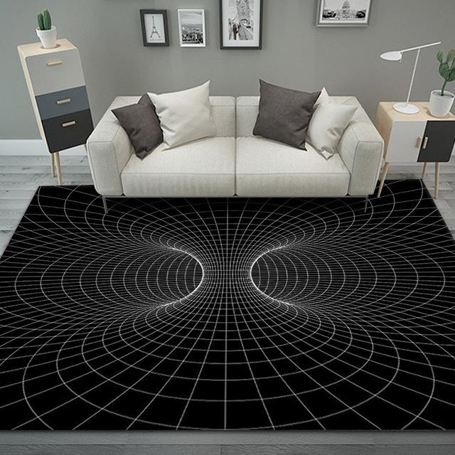 3D Optical Illusion Vortex Carpet - Bedroom & Living Room Floor Mat