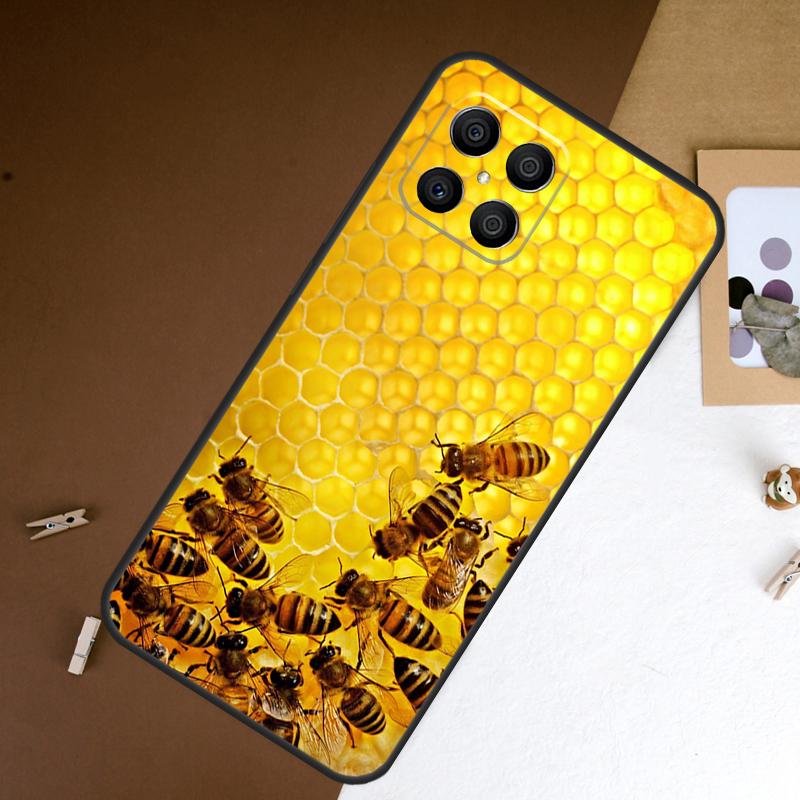 Honeycomb Honey Bee Case For Honor 200 Pro 400 50 70 90 X9a X9b X9c X9d X8a X8b X8c Magic 7 Lite 5 6 8 Pro Cover