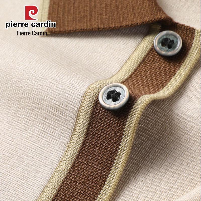 Pierre Cardin Men's Knitted Mulberry Silk Polo Shirt