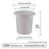Extra Large Thickened Household Water Storage Bucket with Lid, White, for Fermentation & Enzyme Processing.
