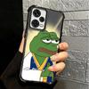 Funny Sad Forg P-Pepe Meme Plating Phone Case For Xiaomi Redmi Note 14 15 Pro Plus 13 12 11 11S 11T 10 9S 9 5G Anti-Fall Airabag