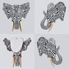 Elephant Head Decor Elephant Head Wall Decor Animal Hanging Resin Modern Home Decoration Hanging Ornament for Hotel Office