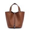 [New] High-quality First-layer Cowhide Niche Vegetable Basket Handbag Female, Genuine Leather Large-capacity High-end Bucket Bag