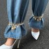 Personalized Metal Imitation Pearl Heart Chain Fashion Foot Ankle Beach Party Jewelry For Women Girl Foot Bracelet Anklet Gifts