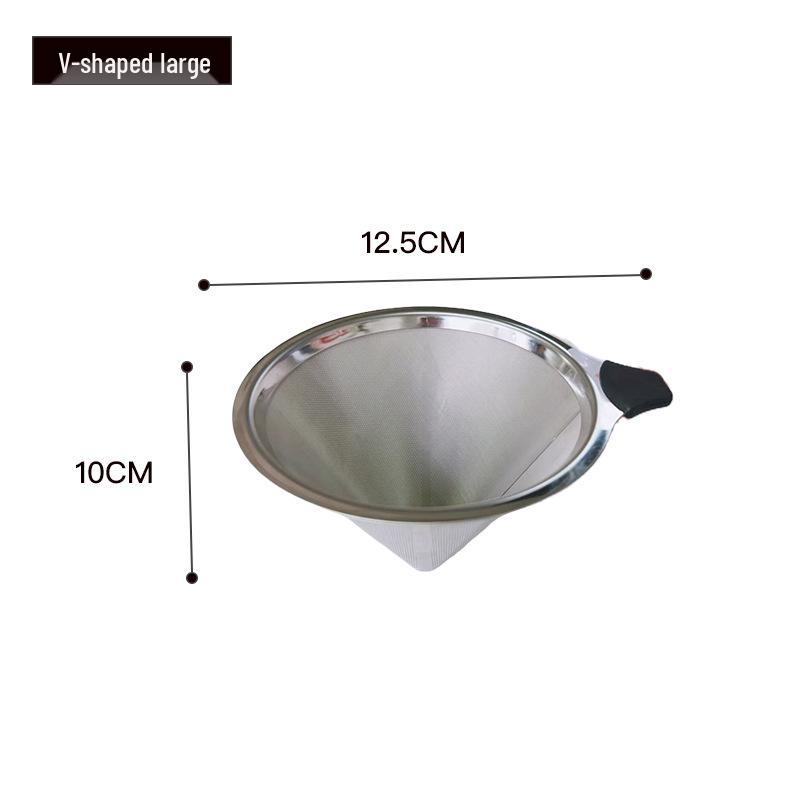 Doppellagiger Edelstahl-Pour-Over-Kaffeefilter-Trichter - Papierlos, zum Tropfen