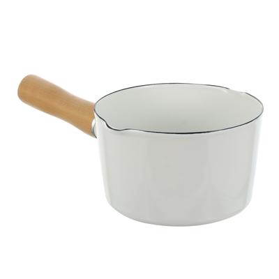 Hrnec na mléko Pánev Smalt Teplejší Máslo Hrnec Keramická omáčka Rozpouštěcí hubička Nalít Mini Káva Pastel Vaření polévky