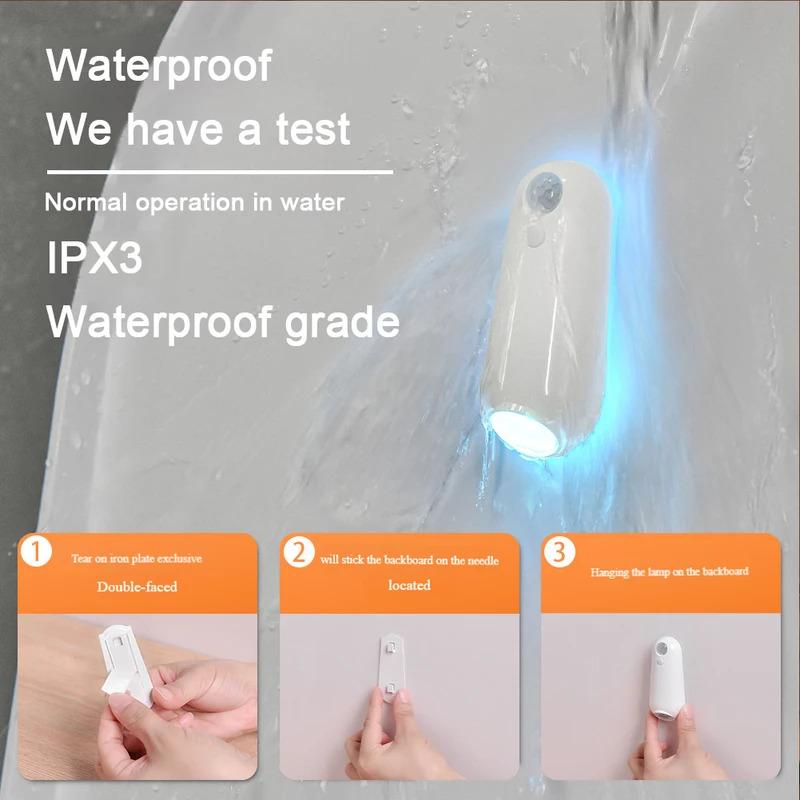 Toilet Night Light LED Toilet Light Rechargeable Motion Sensor Toilet Seat Light Smart Toilet Light for Home Bathroom Corridor