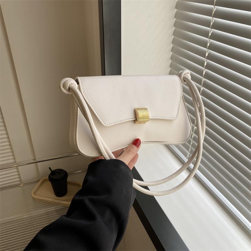 

Premium bag women s new baguette bag retro hand-held underarm bag girl shoulder messenger bag белый