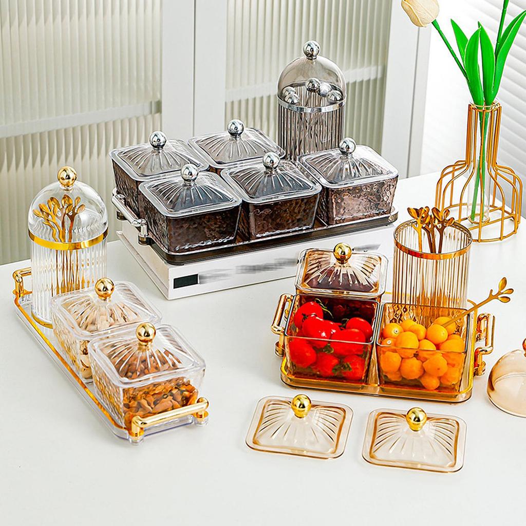 Divided Serving Dishes Dried Fruit Plate for Chocolate Cookies Dessert