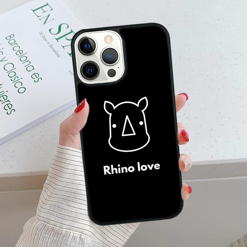 Animal Rhino Phone Case cover For iPhone 17 Air 15 16 16e 14 13 Pro Max Coque 12 11 Pro Max For Apple PLUS fundas