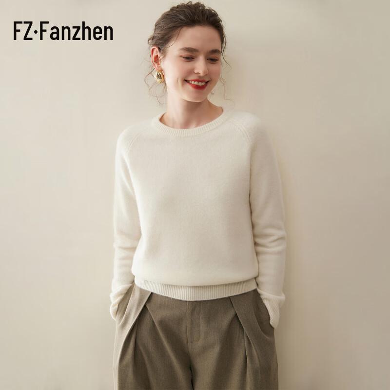 Women's 100% Cashmere Round Neck Pullover Sweater