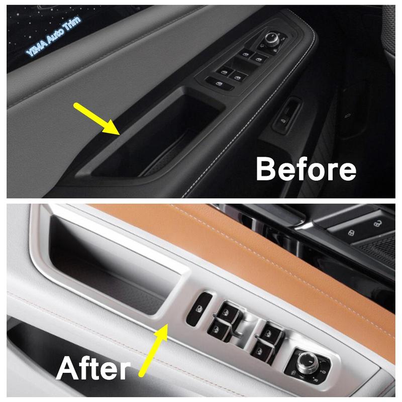 Steering Wheel Frame For VW Volkswagen Atlas / Teramont   C-pillar / Dashboard Air AC Outlet Cover Trim Matte Accessory