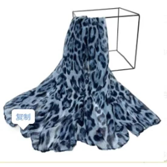 180*90Cm Large Women Brand Viscose Scarf Big Petal Leopard Voile Hijab Shawls and Wraps Female Foulards Luxury Designer NEW