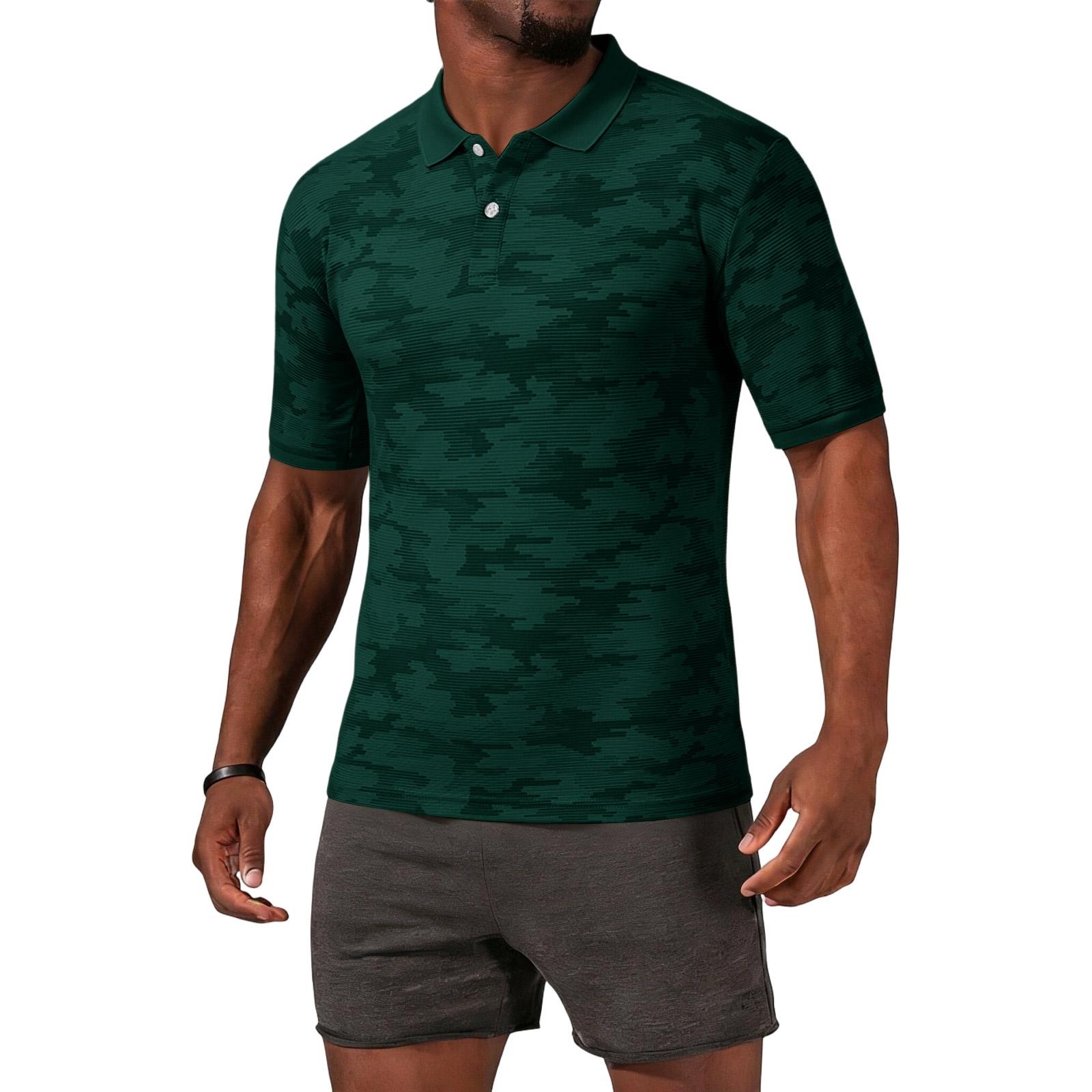 

Men s casual lightweight quick-drying short-sleeved T-shirt - Men s camouflage breathable sweat-absorbing cool-feeling sports T-shirt XL