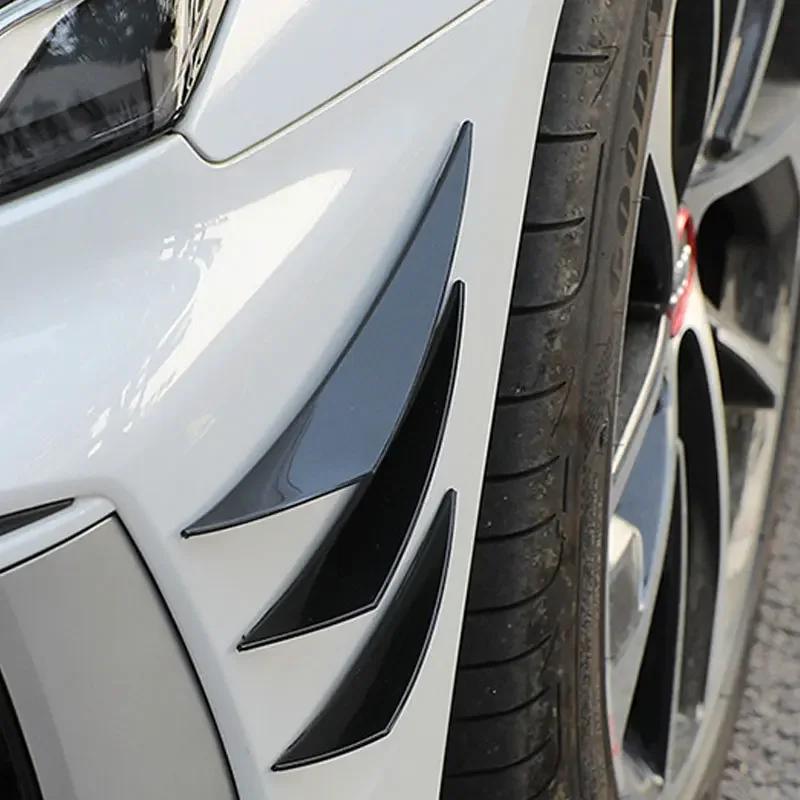4/6 pcs front bumper lip decoration diffuser splitter fins body spoiler canard modified car exterior parts universal
