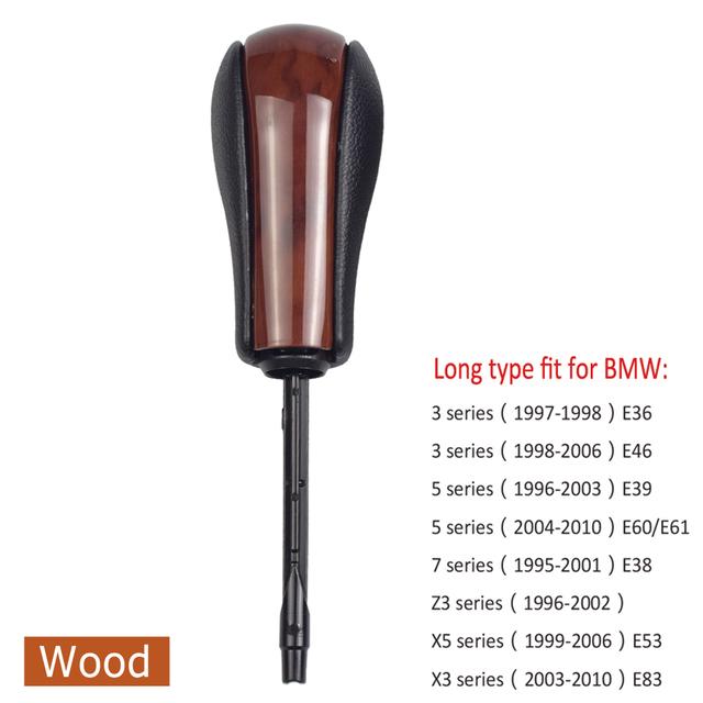 Mânere automate pentru cutia de viteze pentru mașină Buton schimbător de viteze Cap pârghie pentru BMW E39 E46 E53 E60 E61 E63 E64 E83 E81 E82 E87 E90 E91 E92