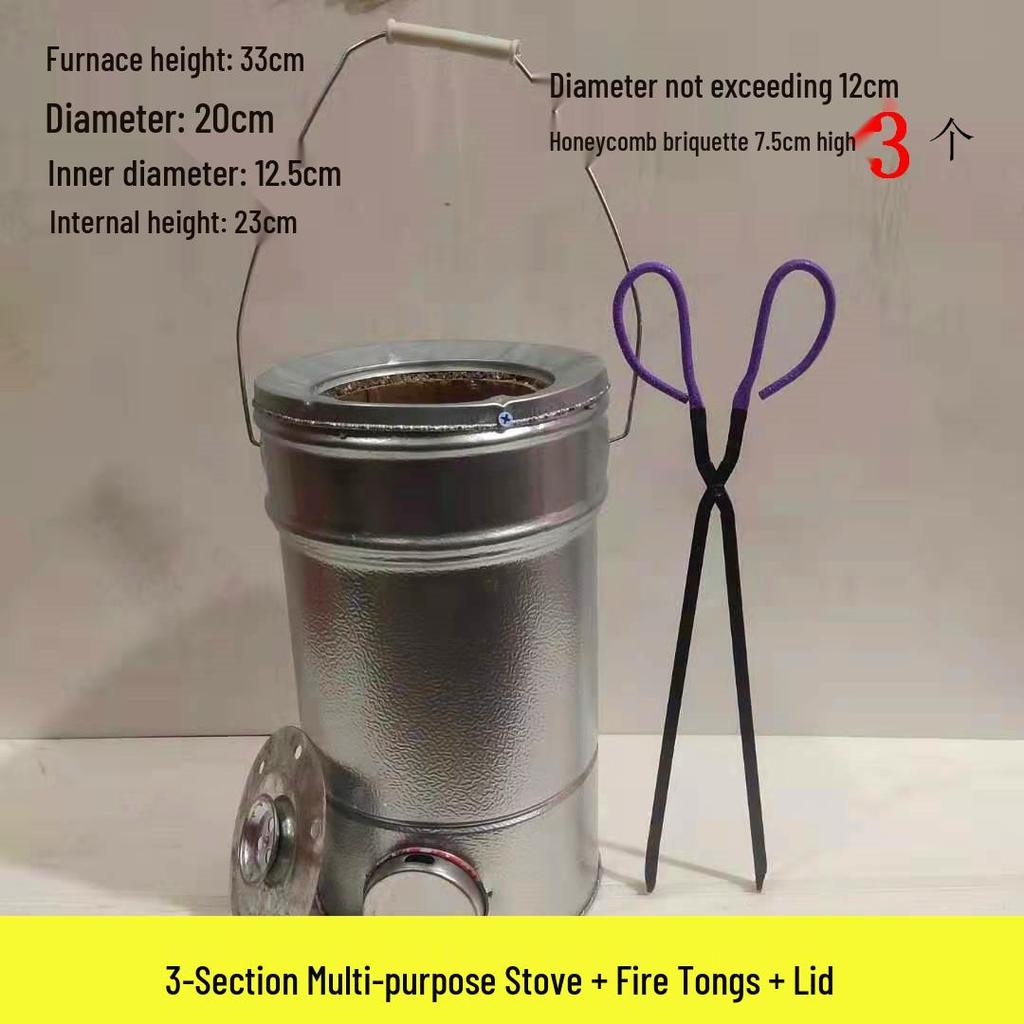 Compact Honeycomb Charcoal Stove for Household Heating and Boiling Water - Ideal for New Homes