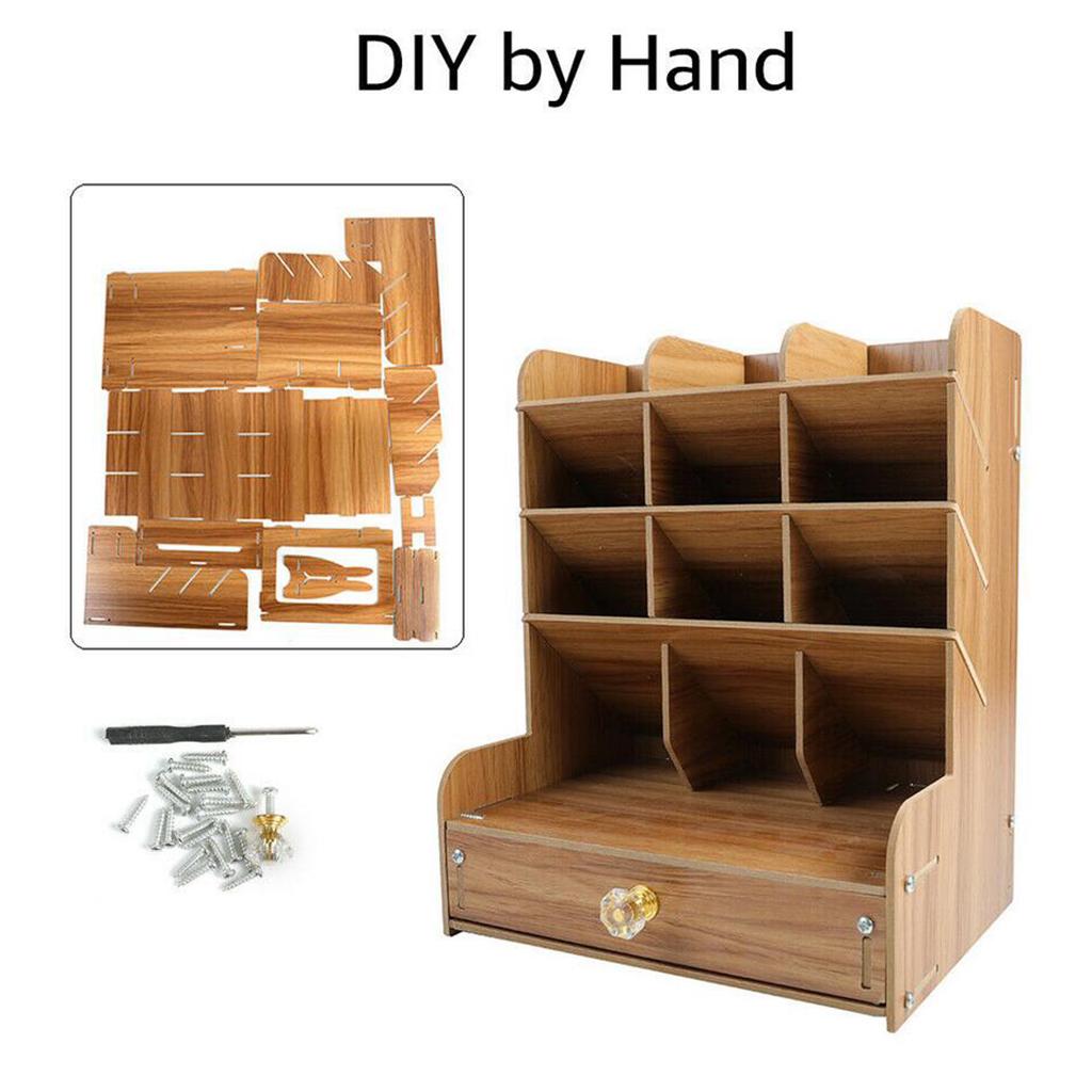 Organizador De Escritorio De Madera Madera De Cereza Organizador De Escritorio De Madera Madera De Cereza